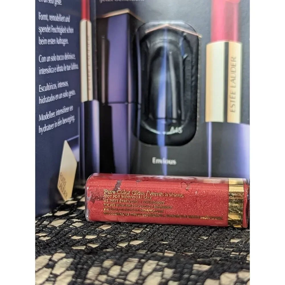 5/25 Estee Lauder Pure Color Gloss Burgundy & Pure Color Envy Envious foil